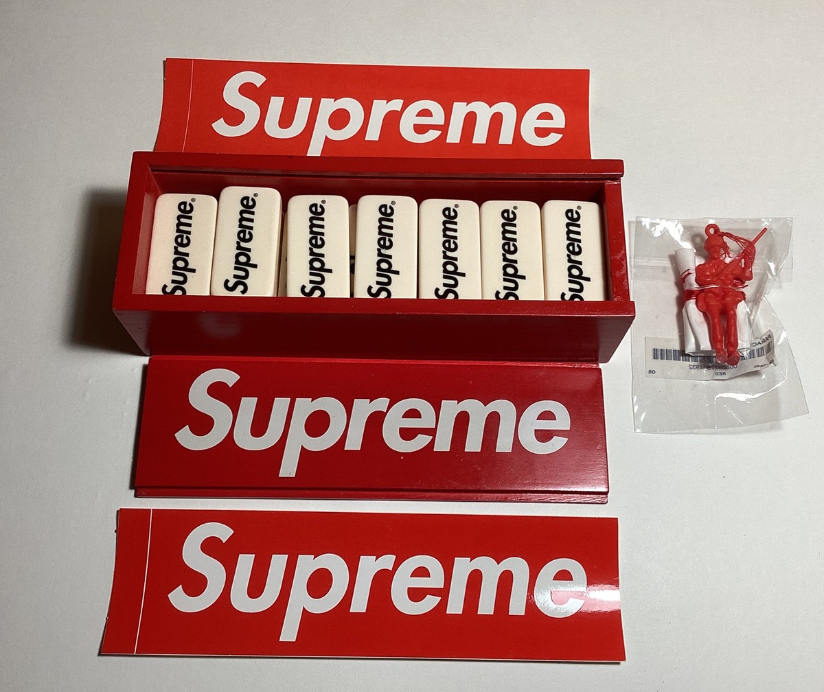 Rare 100% Authentic Supreme Domino Set Game With Wooden Box