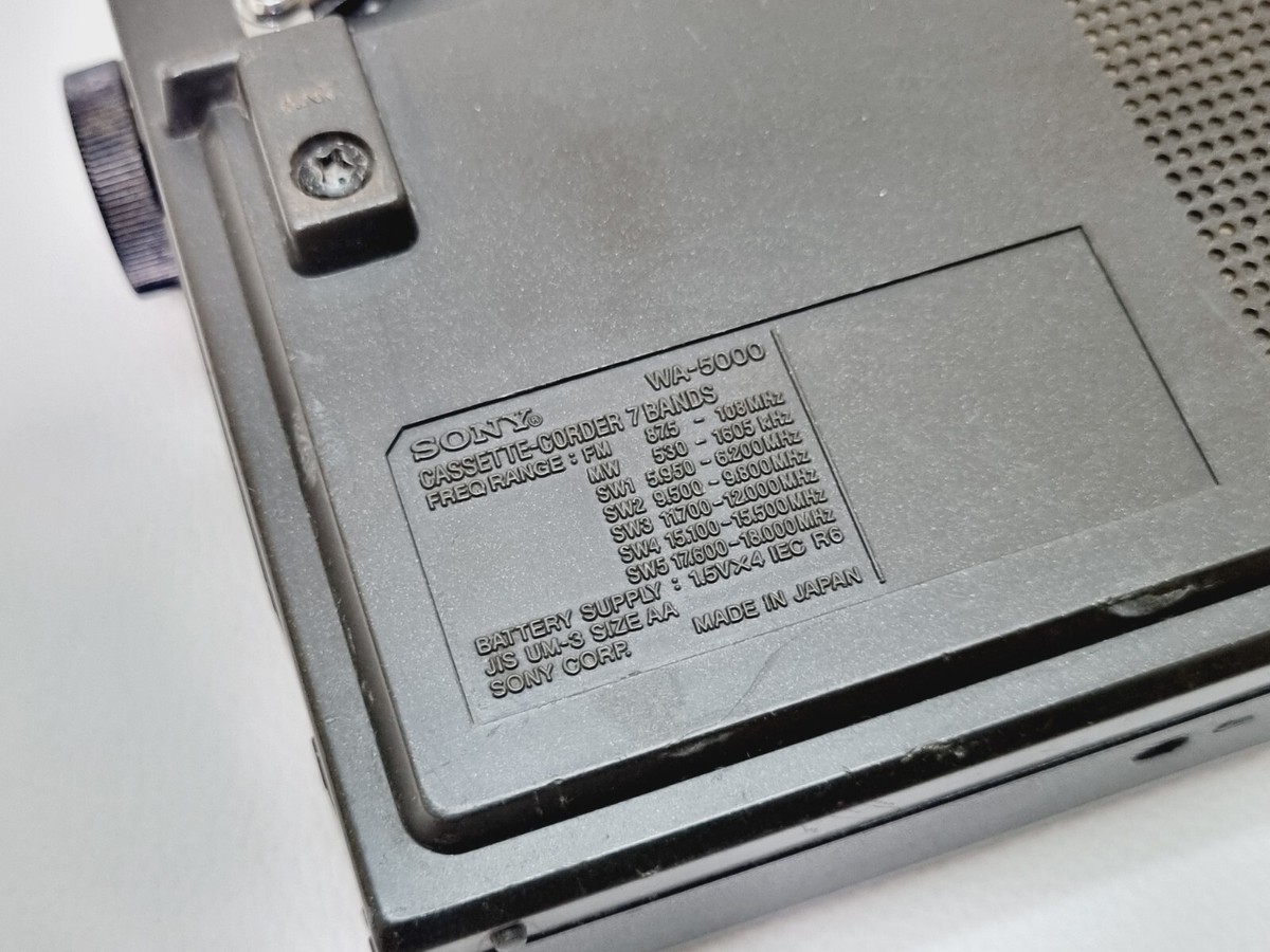 Sony WA-5000 - 7 Band Radio Cassette-Corder Model SW-AM-FM - NOT