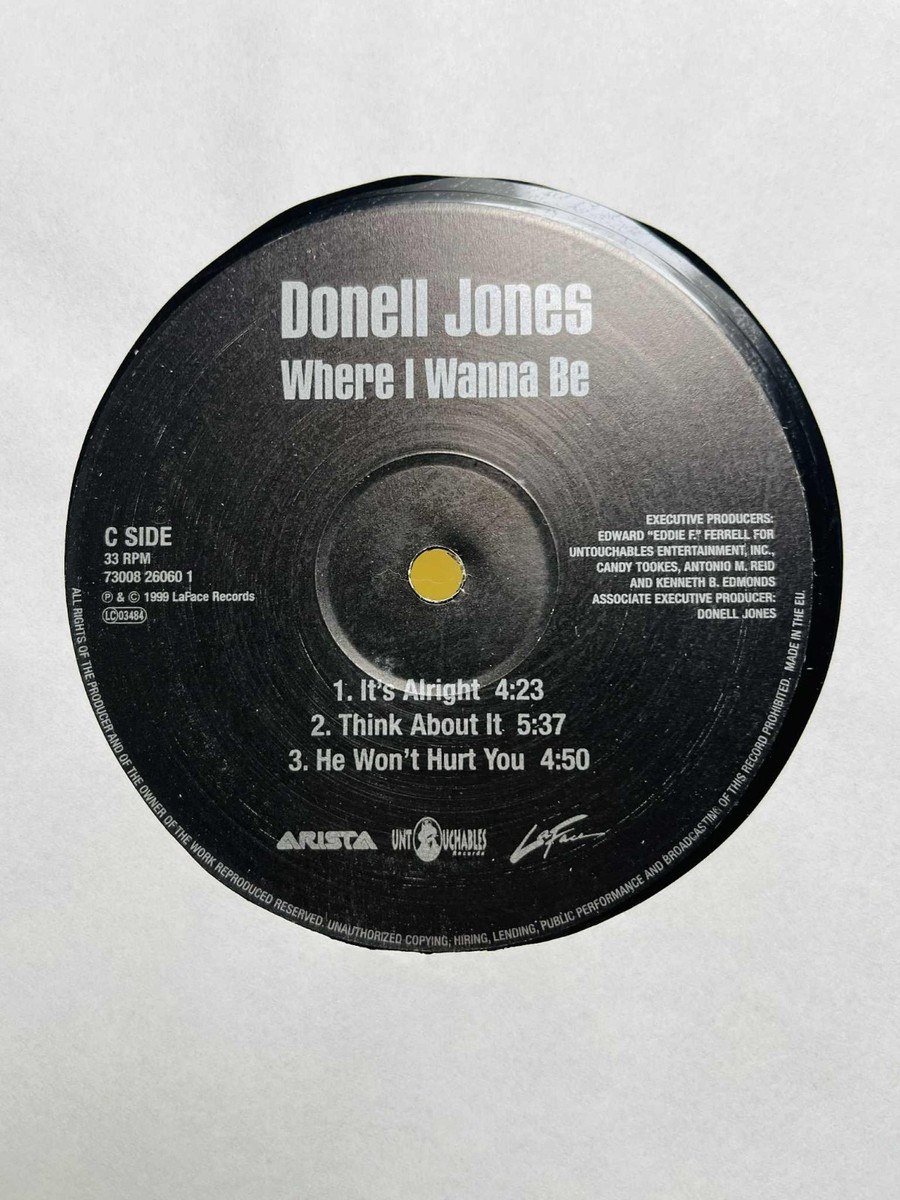 Donell Jones / Where I Wanna Be 1999 EU 2LP Vinyl LaFace Records