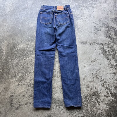 Vintage 80s Levi's 501 Button Fly Dark Blue Denim Jeans Mens