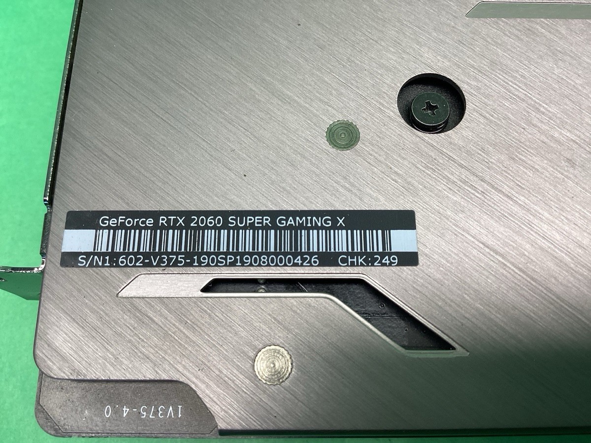 MSI 8GB Geforce RTX 2060 Super Gaming X Twin Frozr 7 - POWERS ON