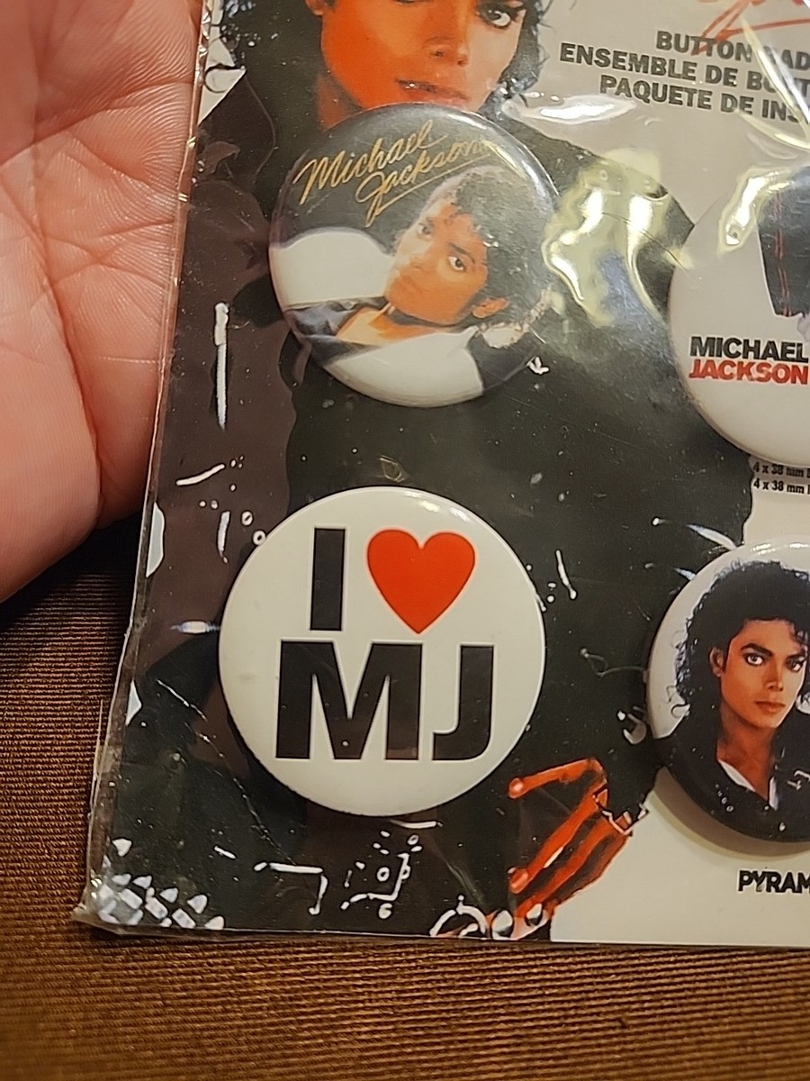 Vintage Michael Jackson Bad Button Badge Pack 4 Sealed New Pin