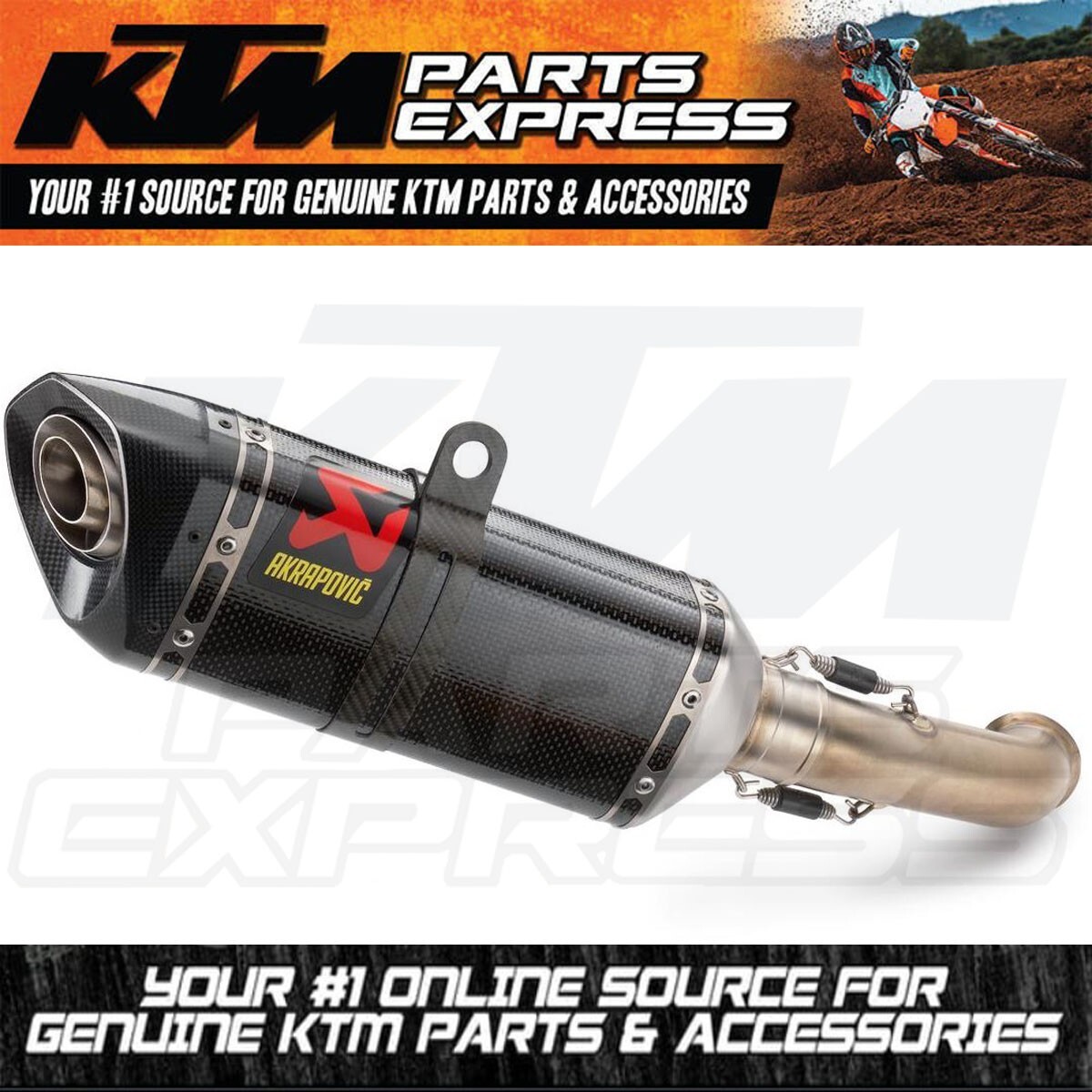NEW OEM KTM AKRAPOVIC SLIP ON LINE EXHAUST 250 390 RC DUKE 2017
