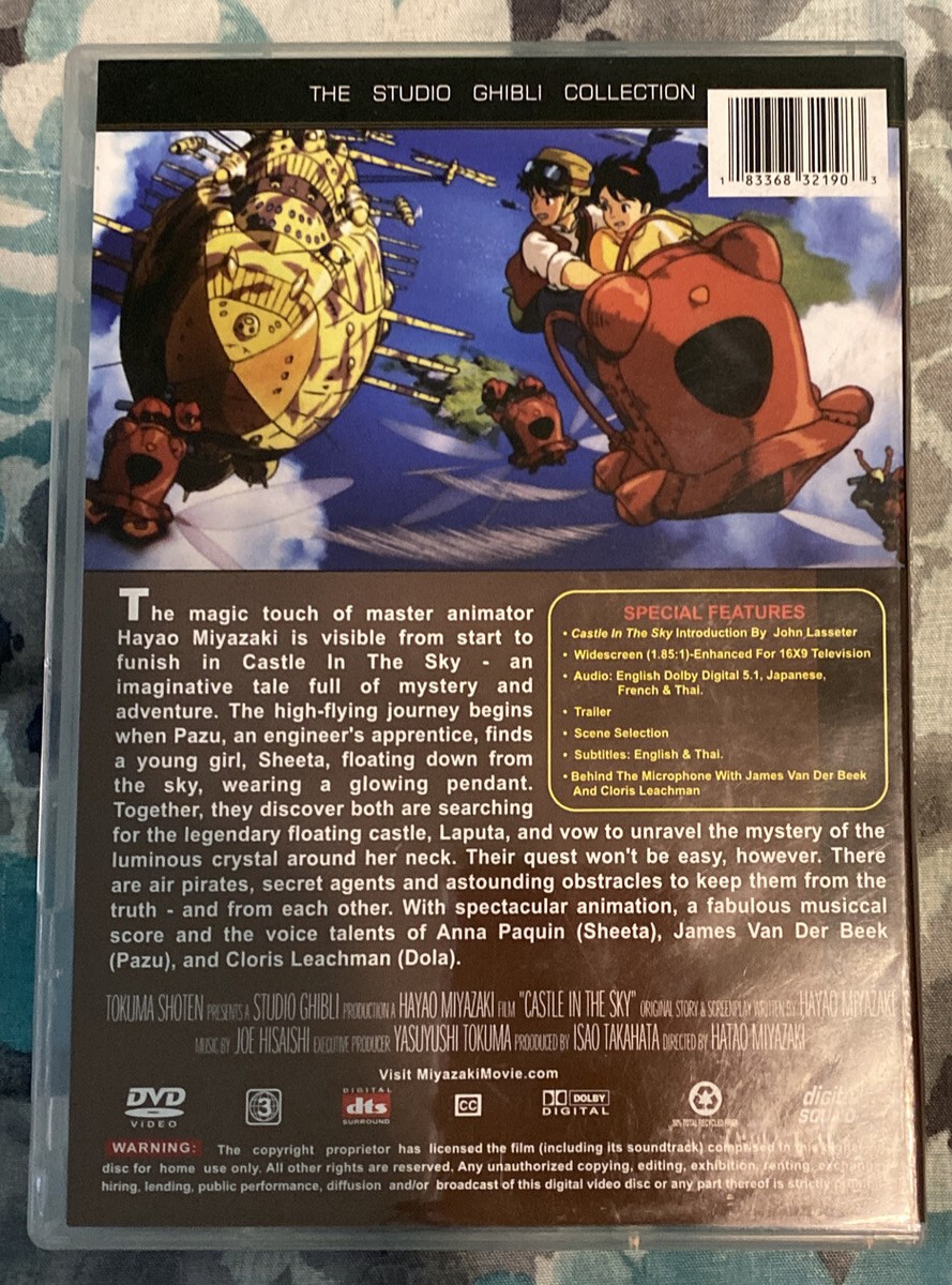 Laputa:castle In The Sky DVD Movie Studio Ghibli Collection Htf