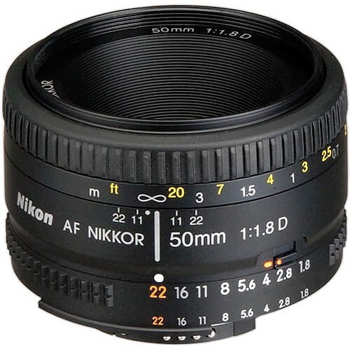 Nikon AF FX NIKKOR 50mm f/1.8D Prime F-Mount Lens for D4, D4S