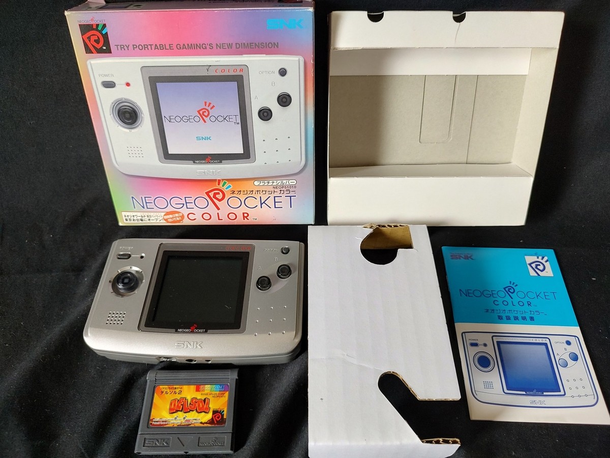 SNK NEOGEO POCKET Color NGPC PLATINUM SILVER Console Boxed NEO GEO