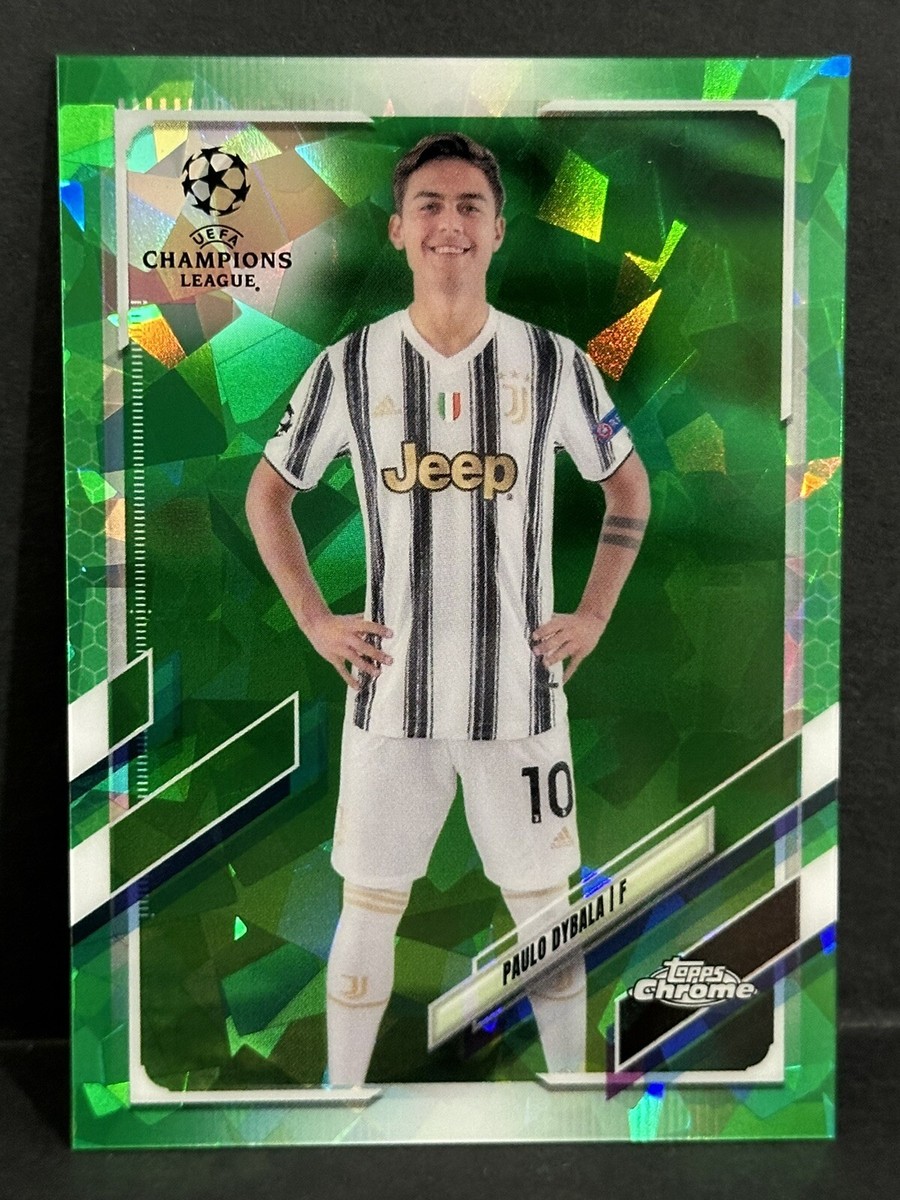 2020-21 Topps Chrome UCL Juventus Paulo Dybala Green Sapphire /75