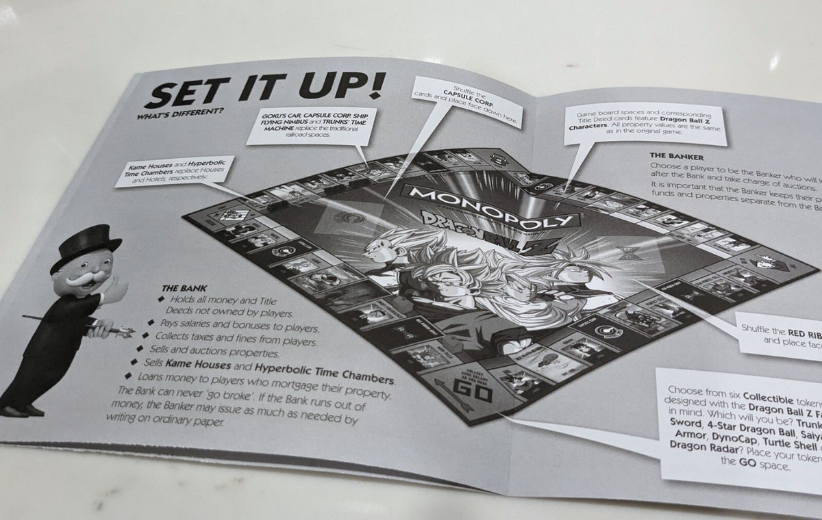 Original Unused Manual for Dragon Ball Z Monopoly | eBay