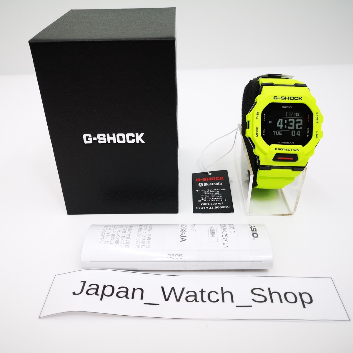 CASIO G-SHOCK G-SQUAD GBD-200-9JF Yellow Bluetooth Men's Watch New