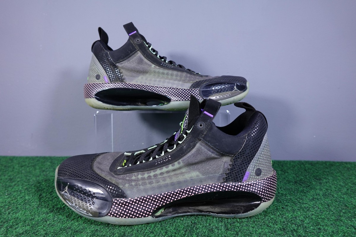 Nike Air Jordan 34 Shoes Mens Size 11 Black Purple Volt Basketball