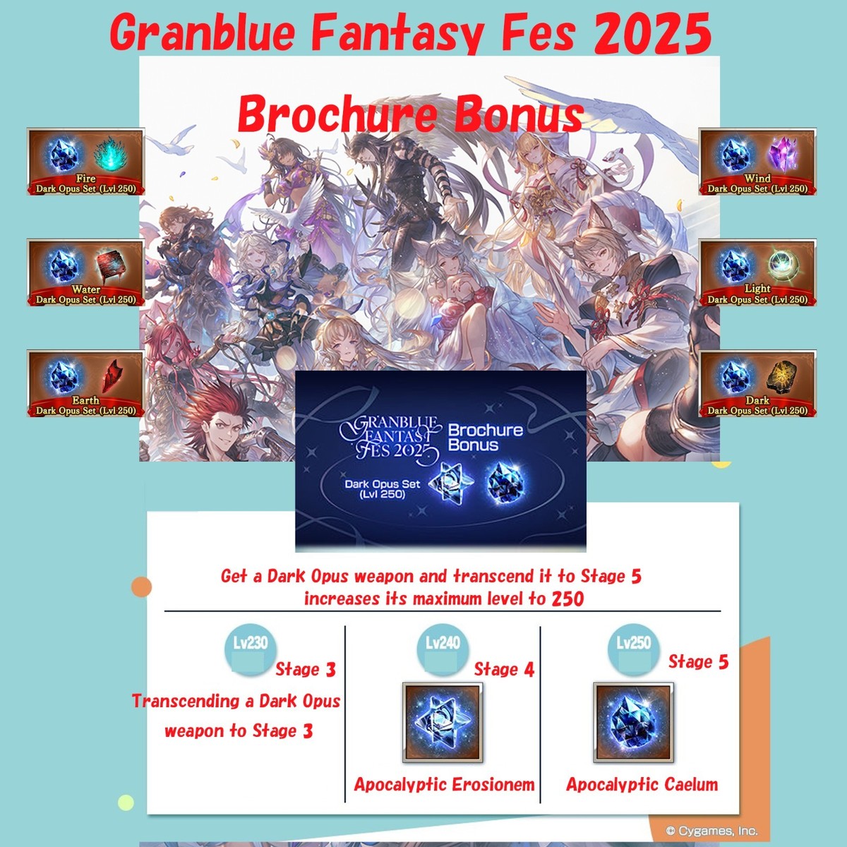 Granblue Fantasy Fes 2025 Brochure Bonus Apocalyptic Serial Code