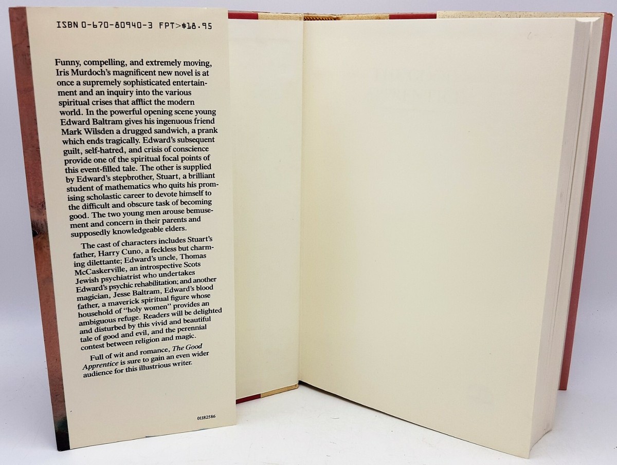 Iris Murdoch The Good Apprentice HC DJ Book 1986 First American
