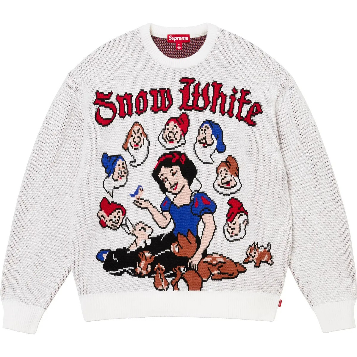 Supreme Snow White Sweater Black White FW24 Size S-XXL | eBay