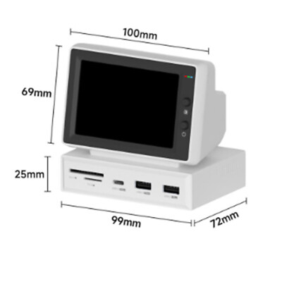 Hagibis Mini Monitor USB-C Docking Station 3.5'' IPS Screen For