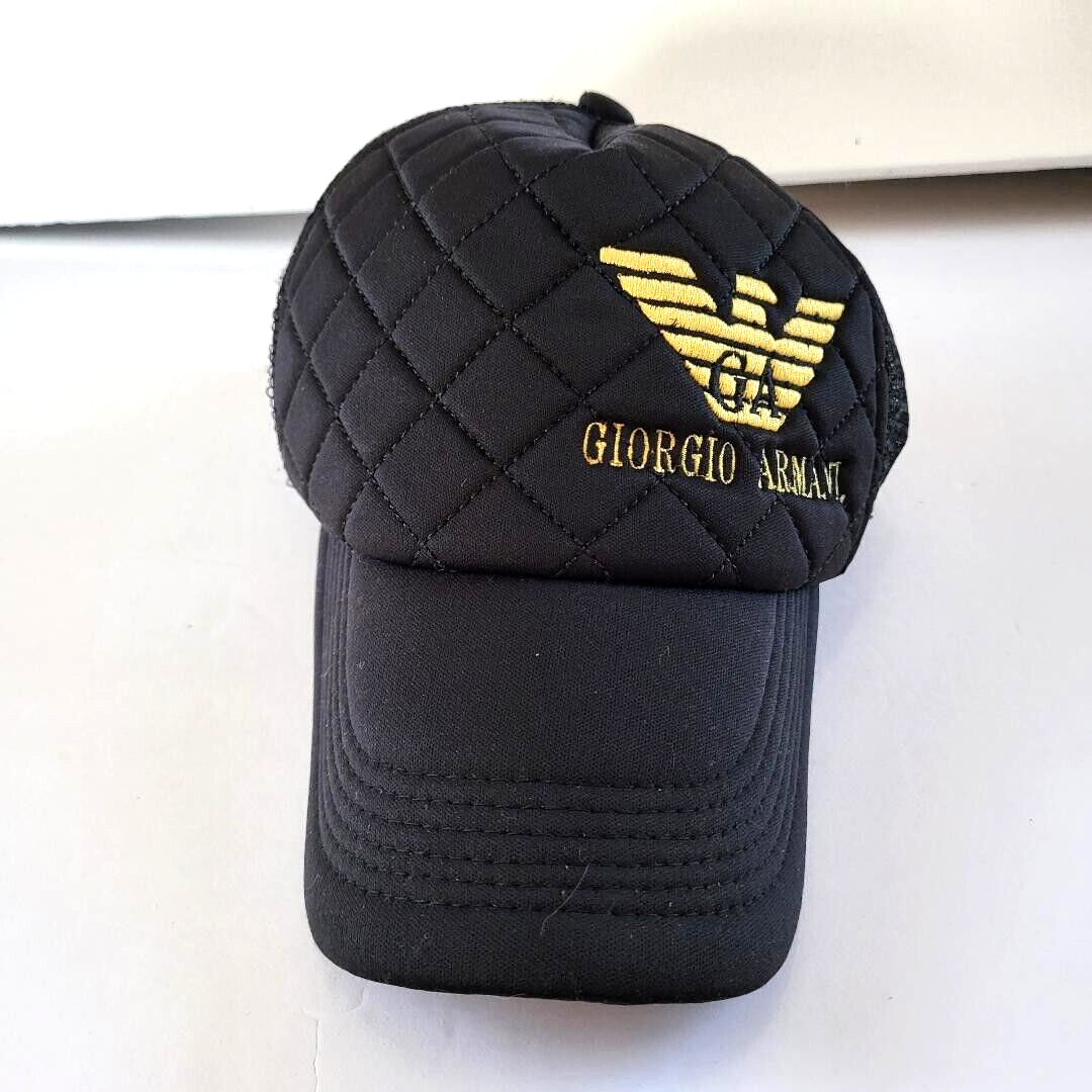 Giorgio Armani Cap Hat Quilted Embroidered Snapback Adjustable