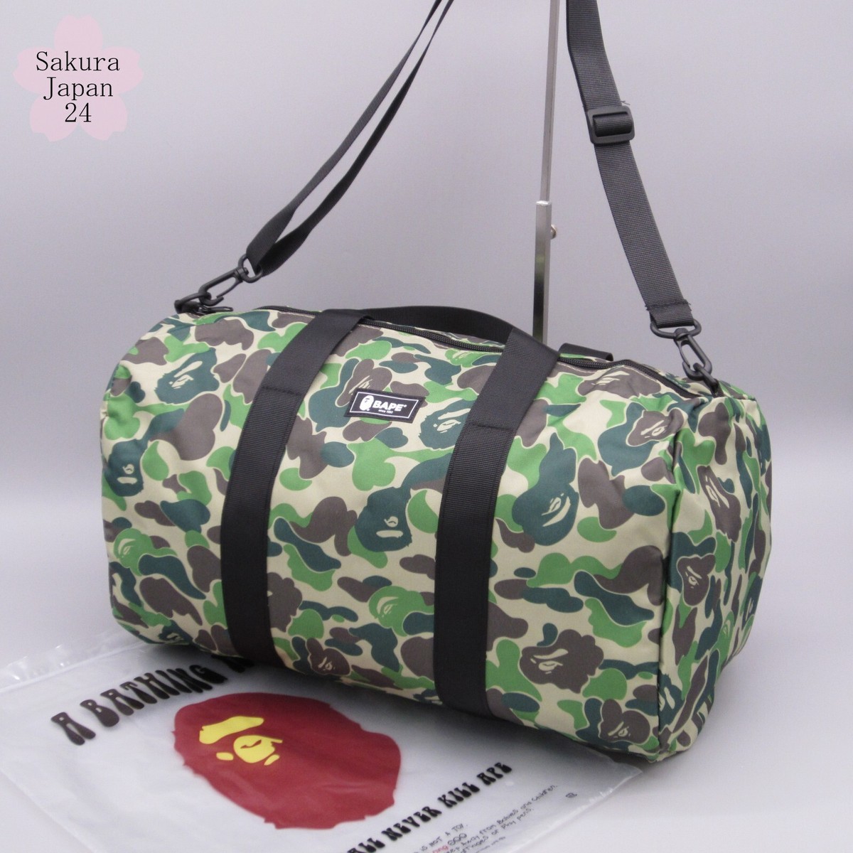 BAPE A Bathing Ape Duffle Bag Camo Green 2020 Spring Japanese