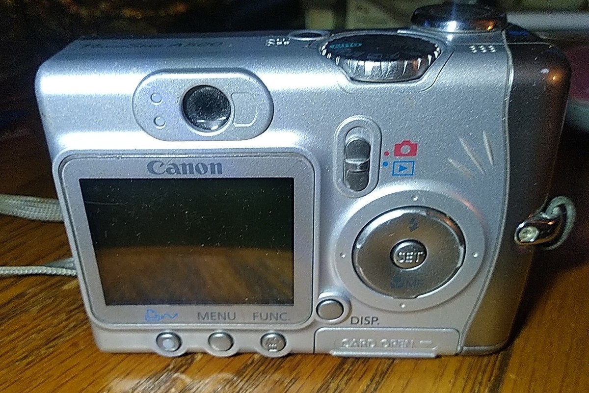 Canon PowerShot A520 4.0MP Digital Camera - Silver Turns On, For