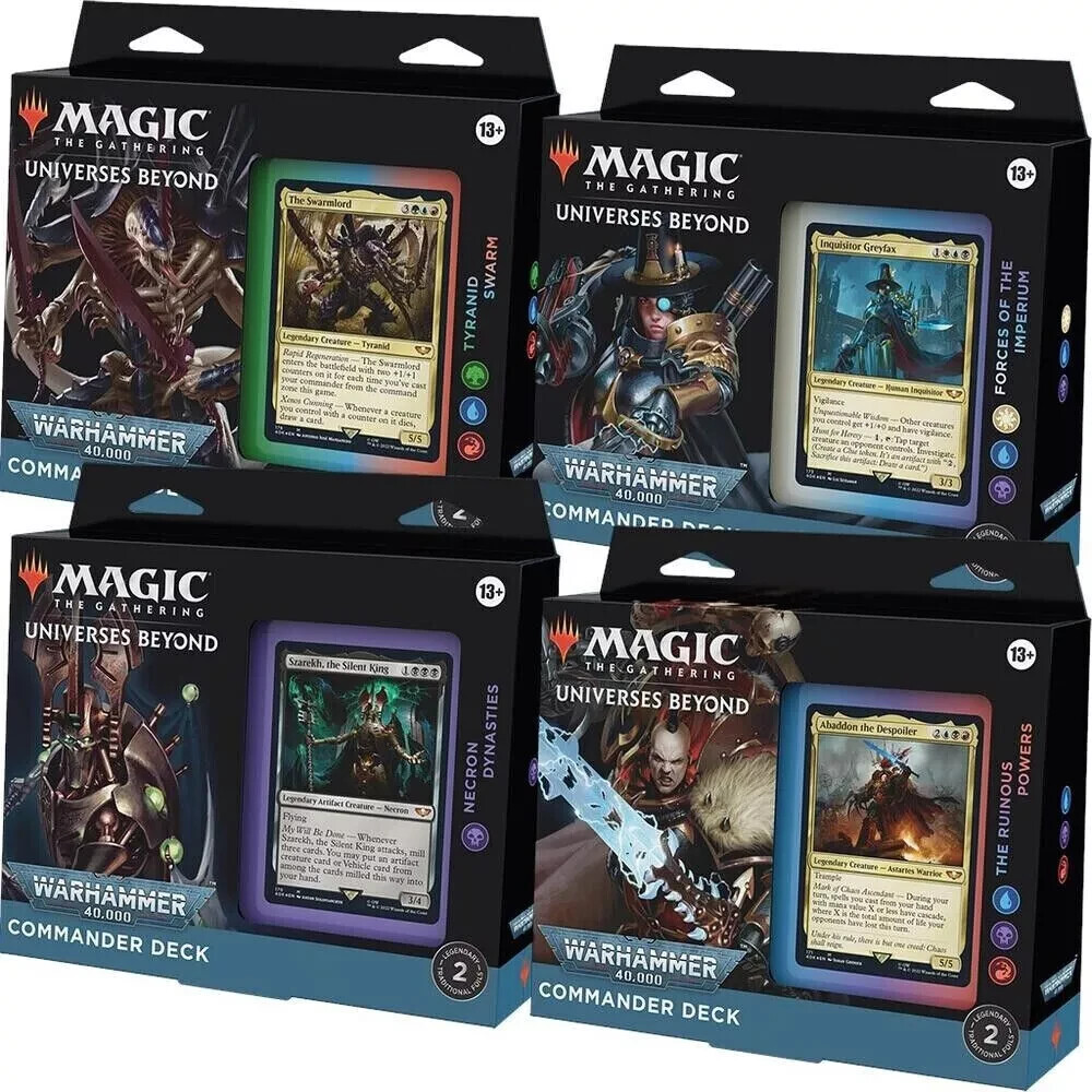 Magic the Gathering MtG Warhammer 40,000 40k Commander Decks Set
