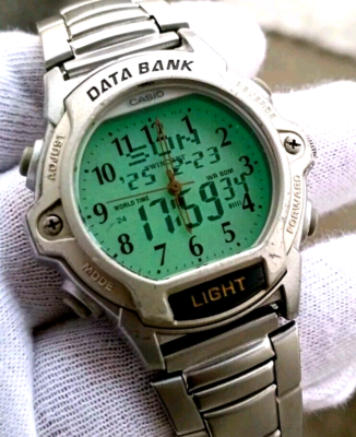 Casio ABX-24 Twincept Data Bank 2359 Analog Digital Back Light Men