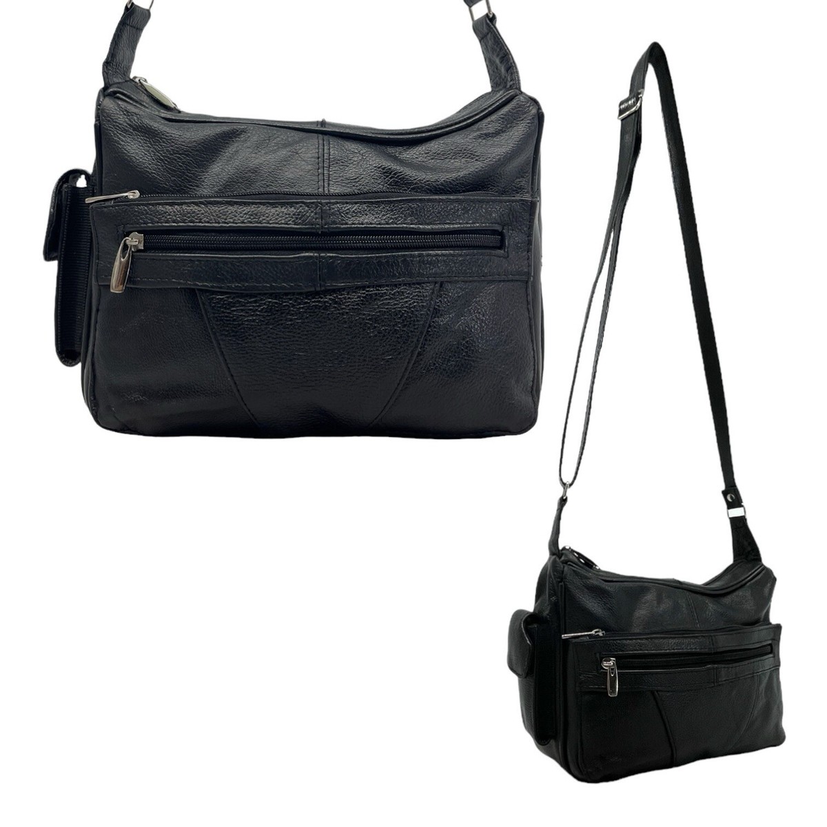 Vintage 80s 90s Medium Soft Patchwork Leather Handbag Shoulder Bag