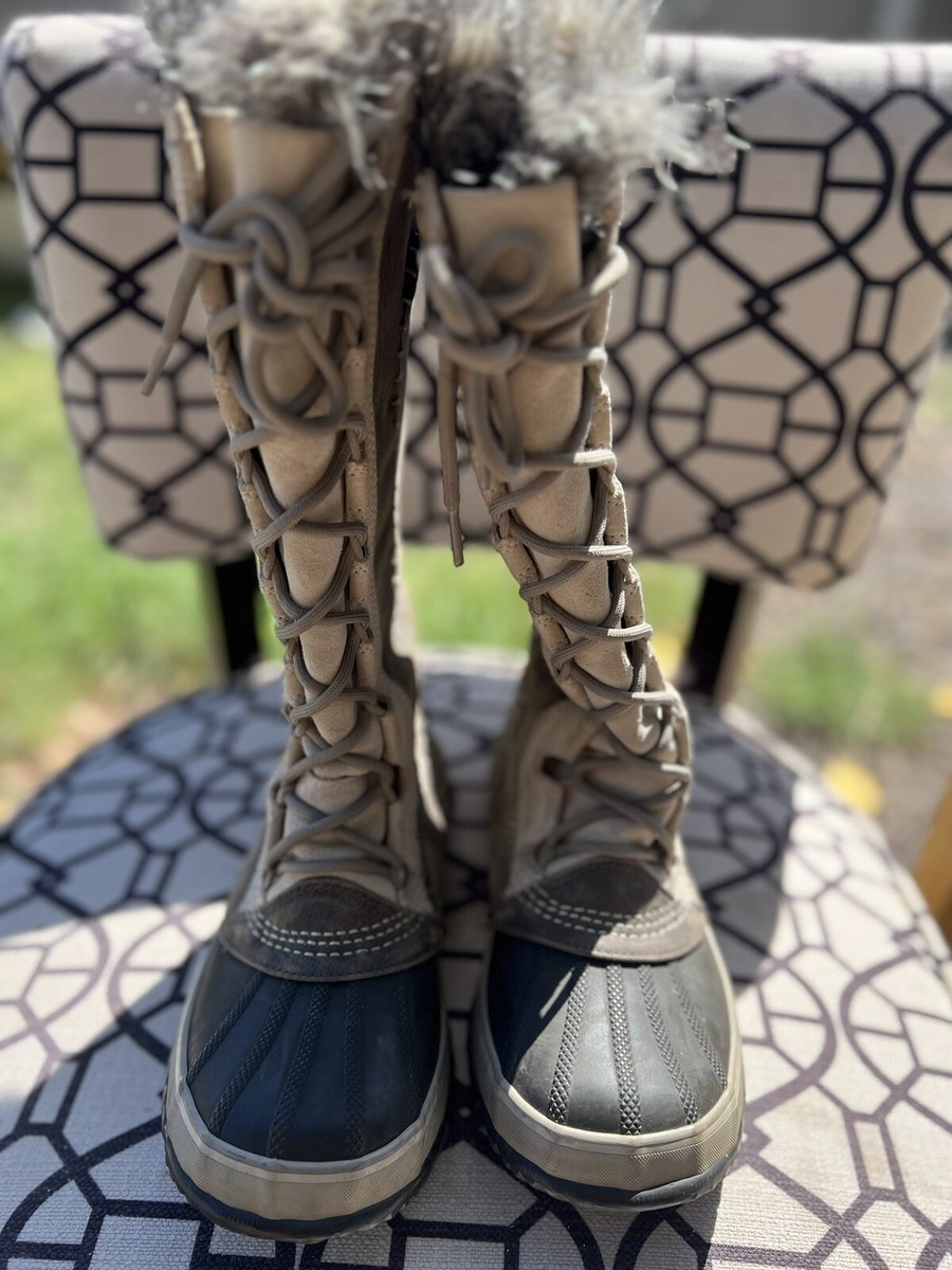 SOREL Cate The Great NL 1927-059 Womens Gray Leather Snow Winter