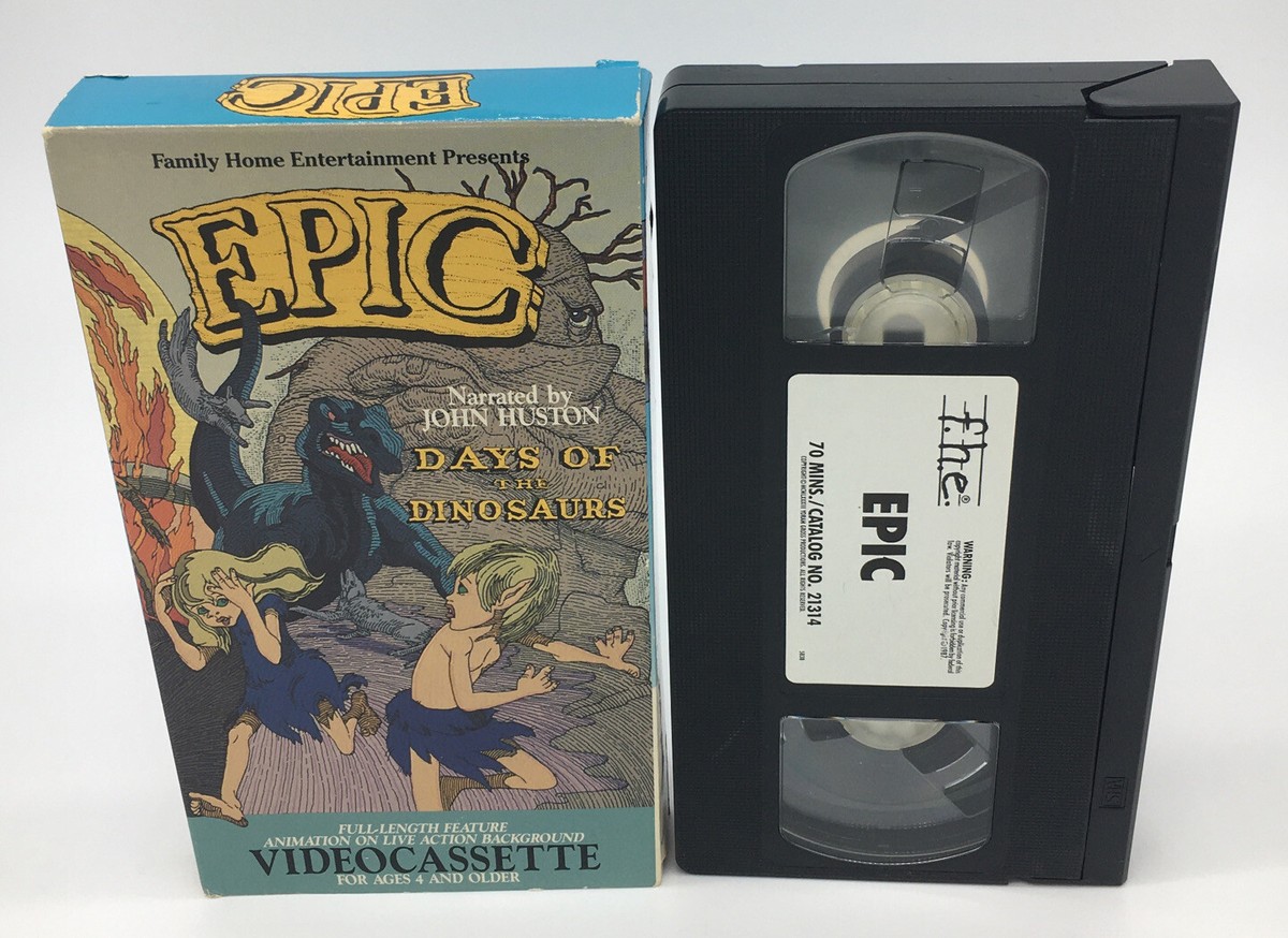 EPIC DAYS OF THE DINOSAURS (1985) VHS VCR VINTAGE 80s ANIMATED
