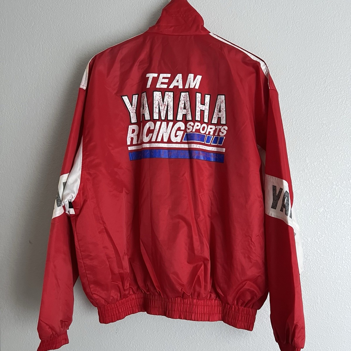 Vintage Yamaha Team Racing Jacket Size XL Red Windbreaker | eBay