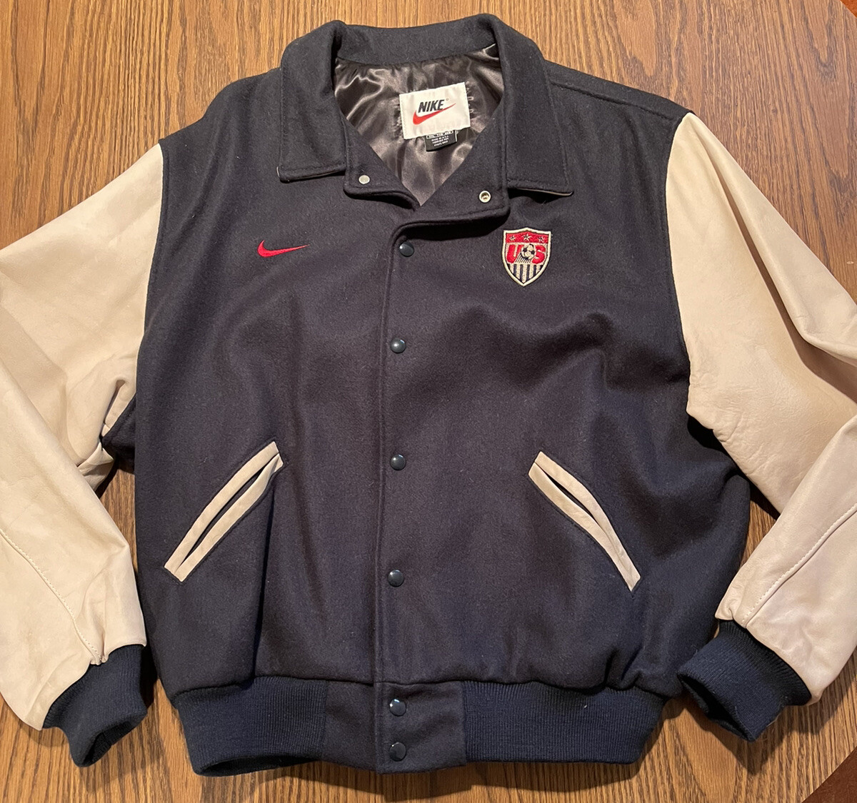 Vintage Nike USA Olympic Soccer Team Varsity Bomber Jacket Wool