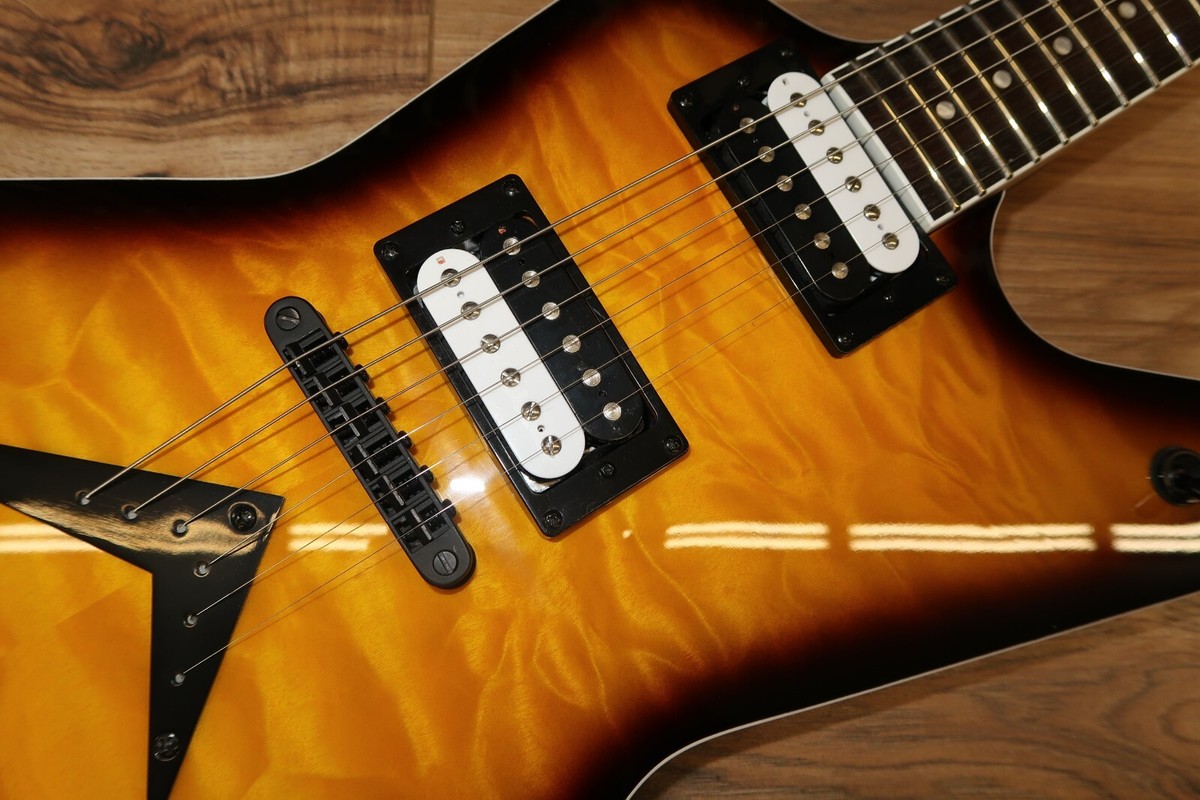 Dean Guitars 6 String ZX Quilt Maple Electric Guitar, Trans