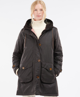 BARBOUR Amelda Wax Jacket MSRP$500 in Rustic Rose~ British