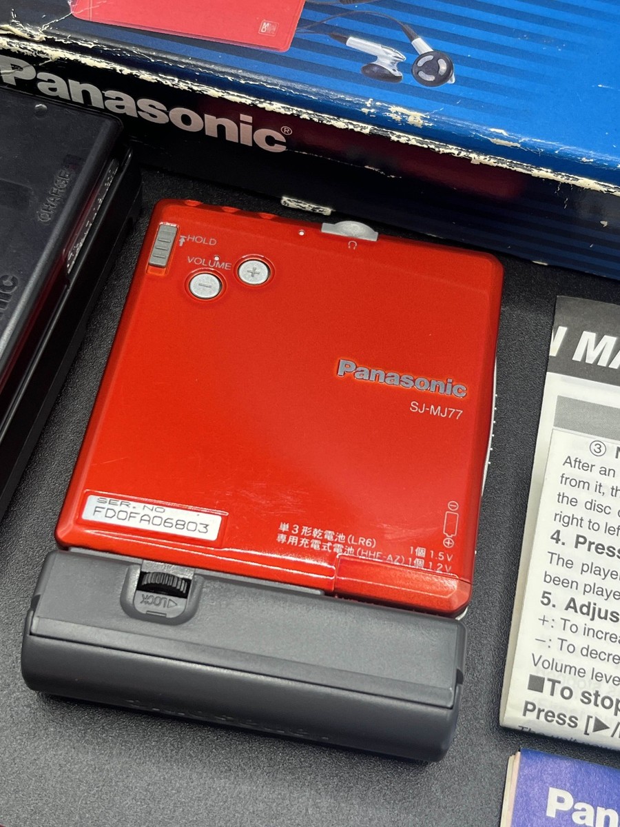 Panasonic SJ-MJ77-R Boxed MiniDisc Walkman Player Red - Working | eBay