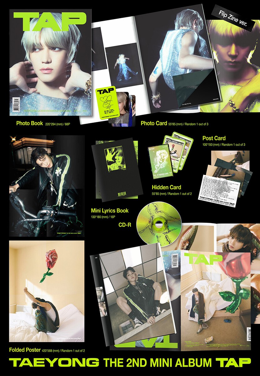 NCT TAEYONG TAP 2nd Mini Album FLIP ZINE Ver/ CD+2 Book+Poster+3