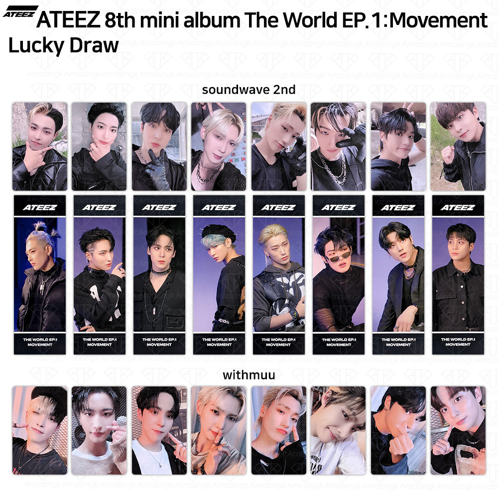 ATEEZ 8th Mini Album The World EP.1 Movement Lucky Draw Photocard
