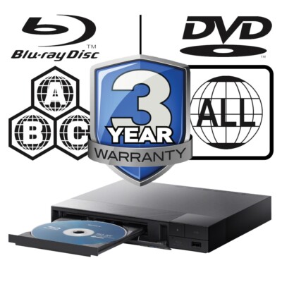 Sony Blu-ray Player BDP-S1500 Multi Region All Zone Code Free
