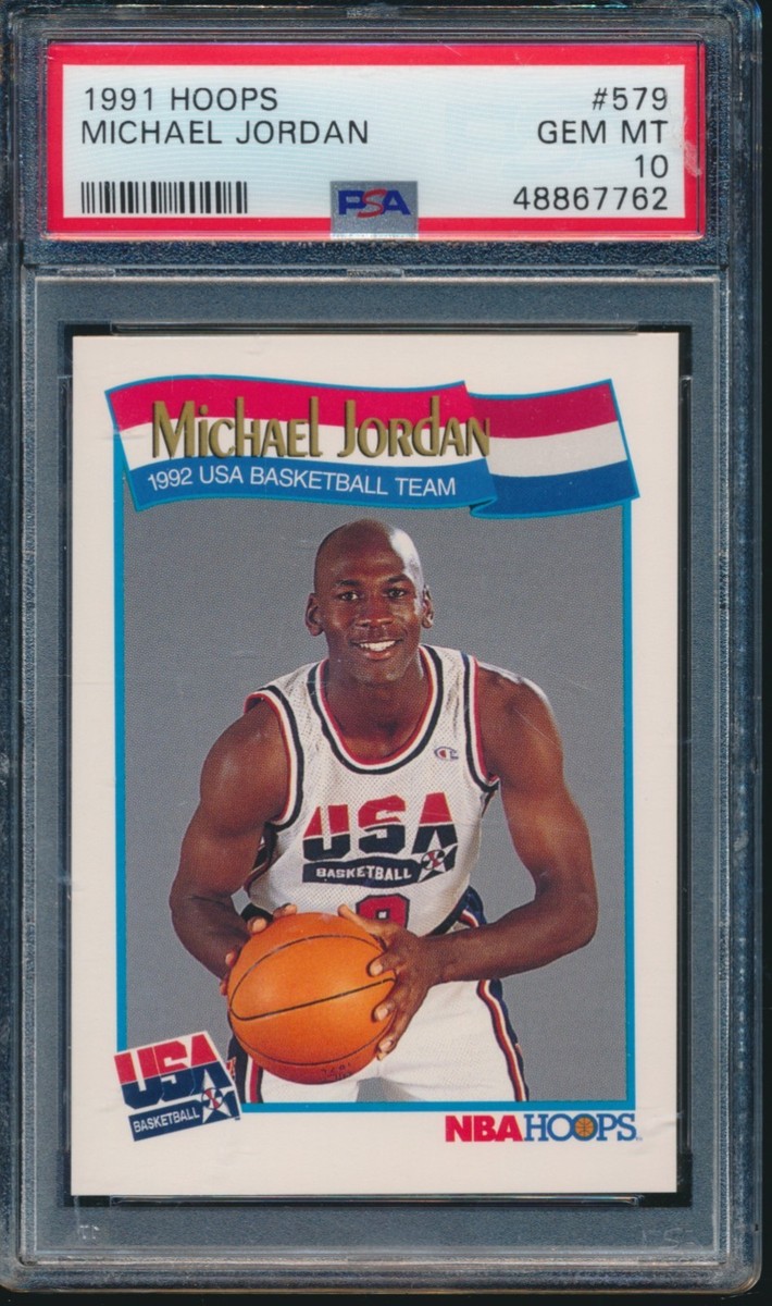 PSA 10 MICHAEL JORDAN 1991-92 91-92 Hoops #579 Olympic Team USA