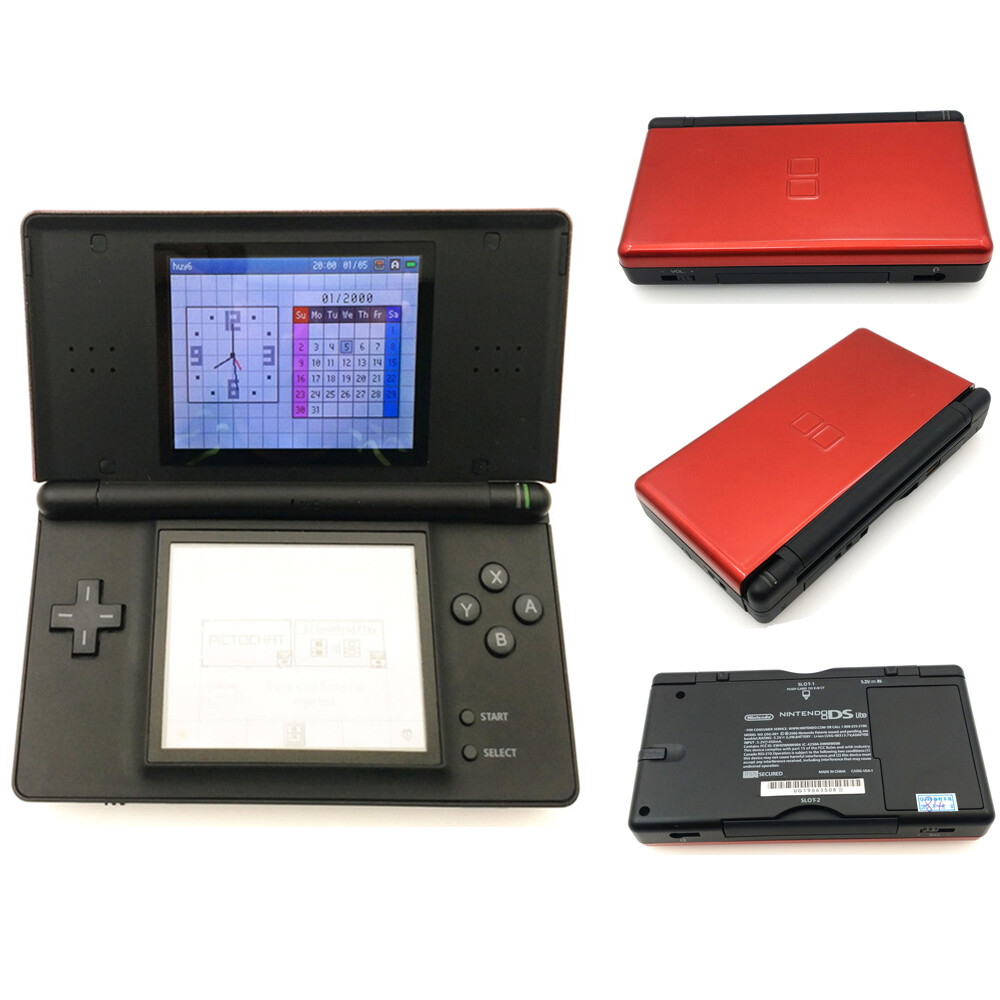Retrofit Red&Black Nintendo DS Lite NDSL Video Game Console With