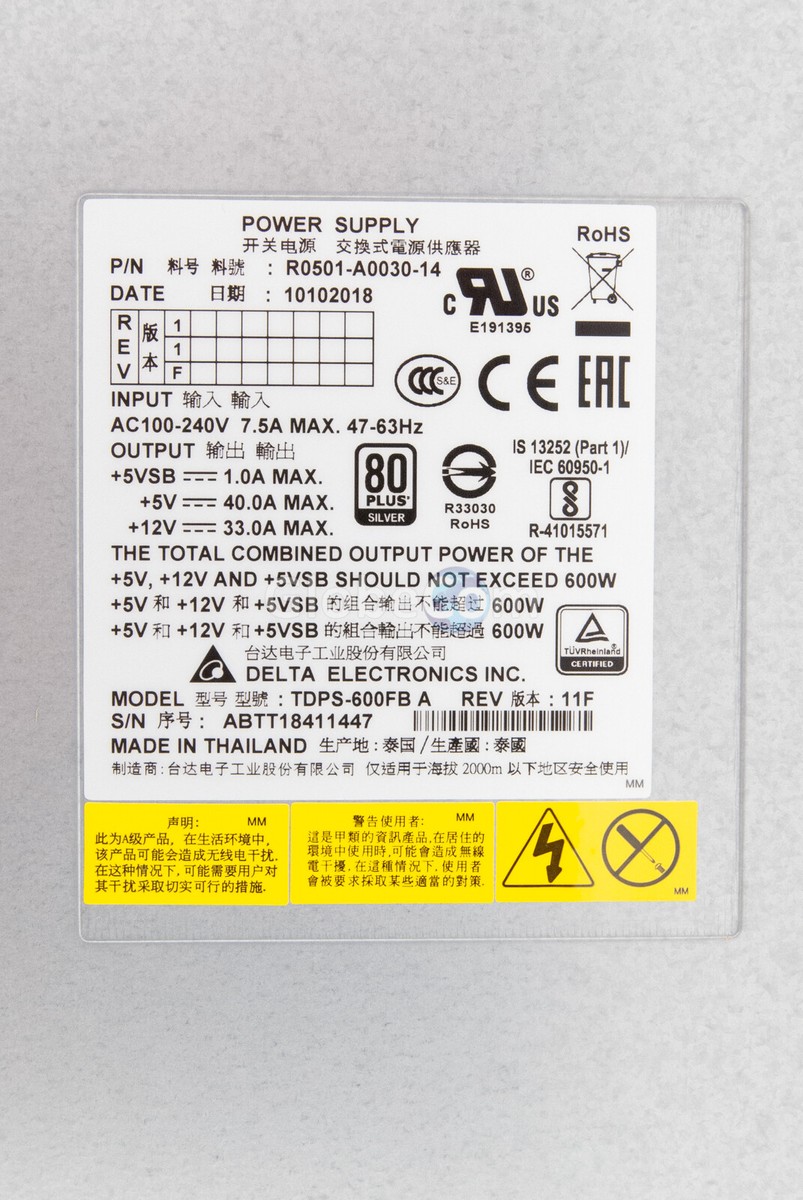 HITACHI 3290647-P , R0501-A0030-14 , TDPS-600FB 600W PSU FOR HDS