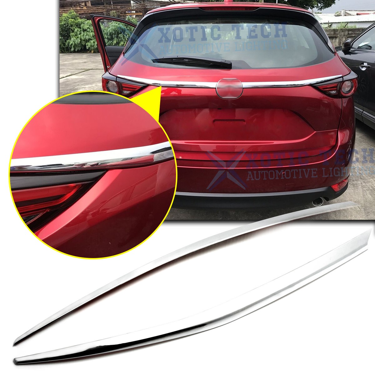 For Mazda CX-5 CX5 2017-2021 Chrome Rear Trunk Molding Tailgate