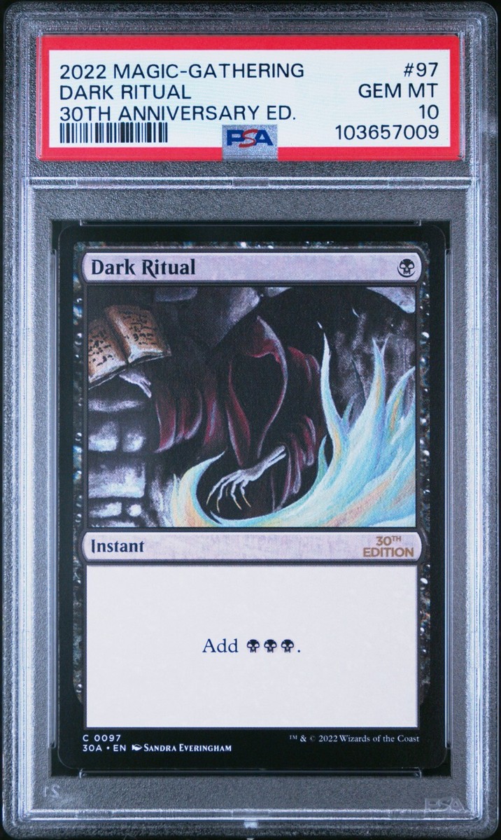 PSA 10 Gem Mint - DARK RITUAL 30TH ANNIVERSARY - Magic The