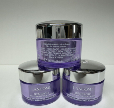 3 Lancome Renergie H.P.N. 300-Peptide Cream travel size .5oz