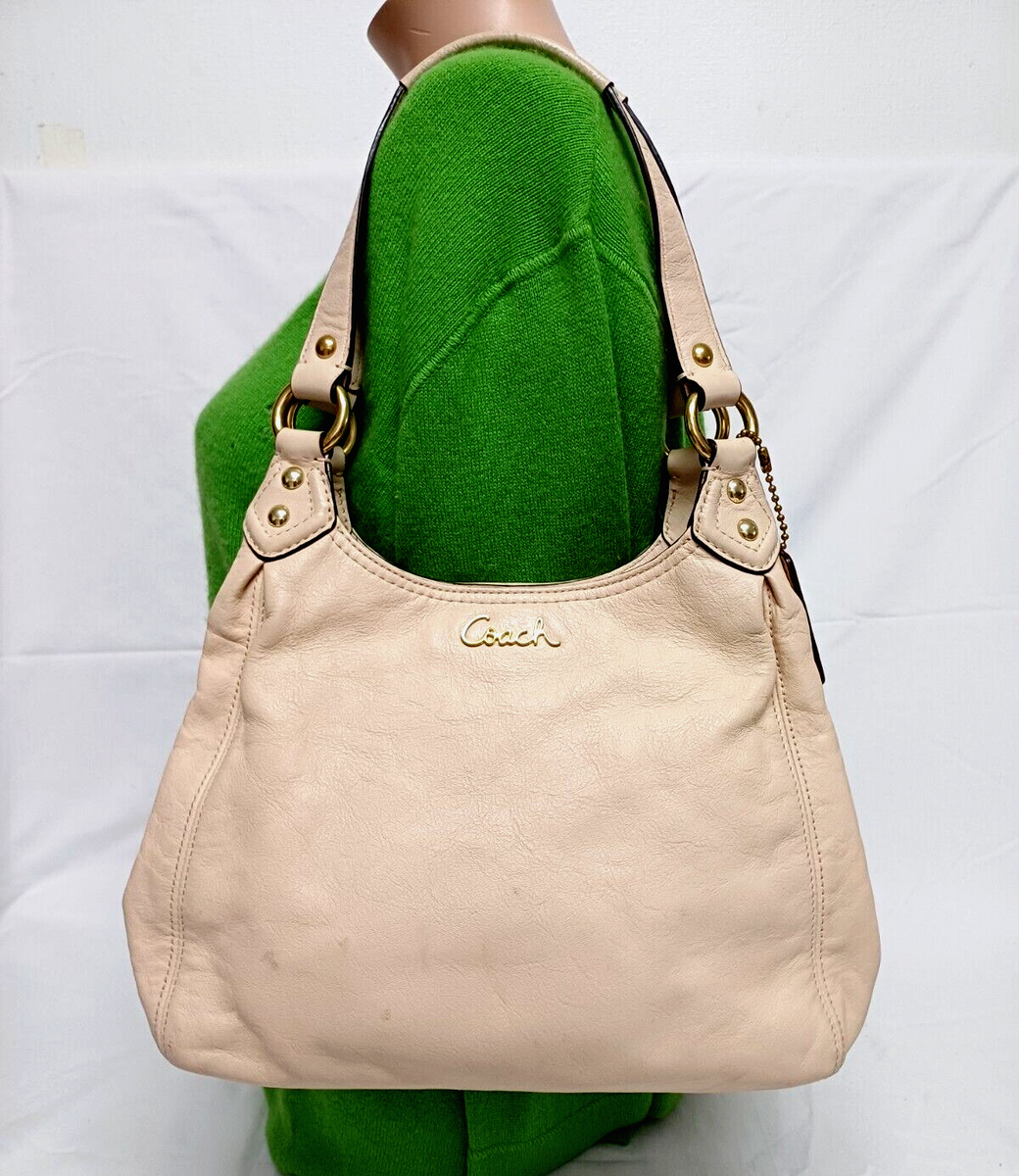 COACH ASHLEY BEIGE LEATHER CARRYALL HOBO SHOULDER HANDBAG F21926