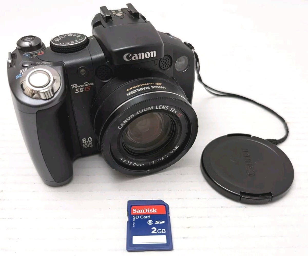 Canon Powershot S5 IS 8MP Digital Camera 12X Optical Zoom Flip