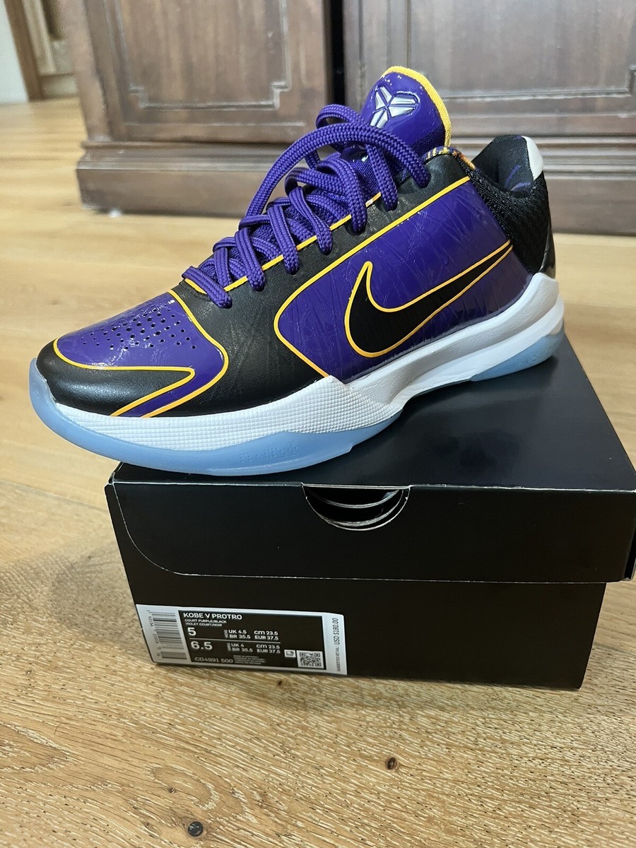 Nike Kobe 5 Protro Lakers “5x Champ”- Court Purple/ Black Men-5