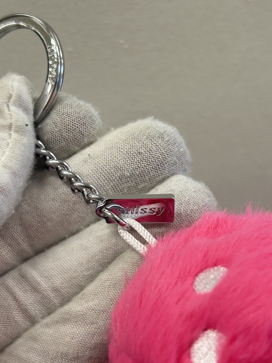 Stussy Creative Fuzzy Dice Plush Keychain Colorful Bag Car Pendant