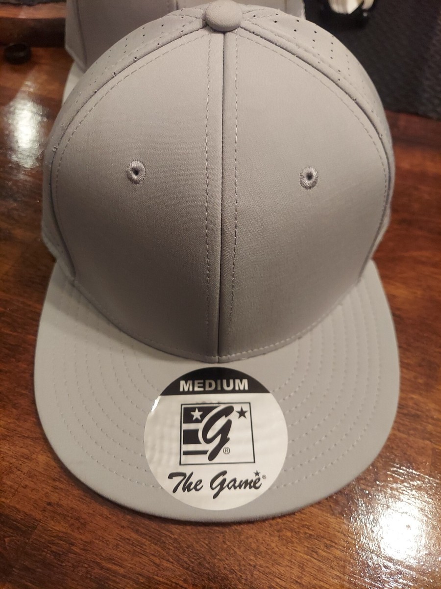 Baseball Cap, The Game, A-FLEX, Patent# 6493880, Gray, 97% Poly/3