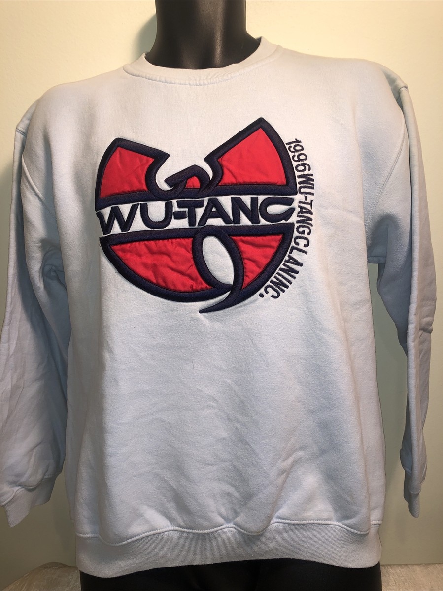 Vintage 1996 Wu Tang Clan Wear Crew Sweatshirt Blue M Hip Hop Rap