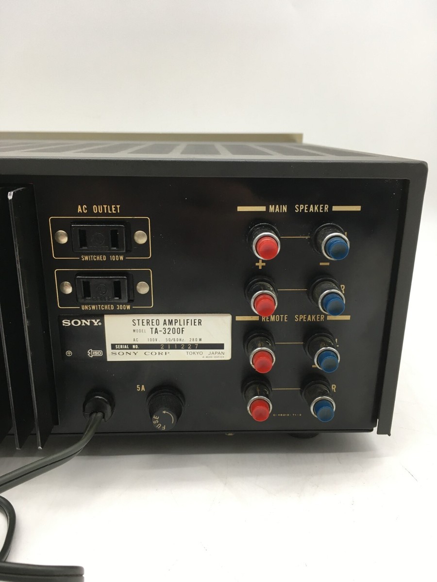 Sony TA-3200F Stereo Power Amplifier Serviced & Tested Vintage