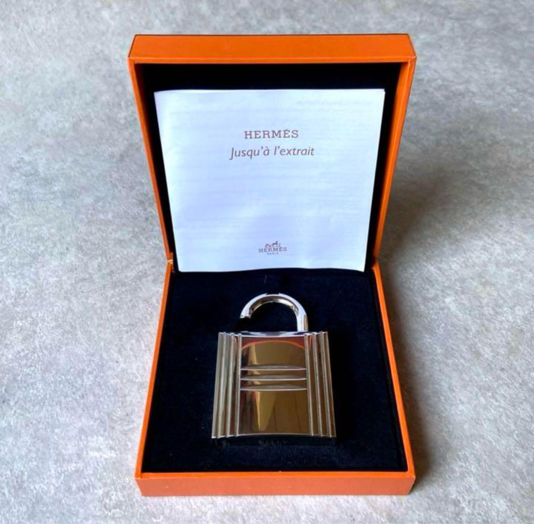 Authentic HERMES Vintage H Logos Cadena Lock Perfume Bottle Case