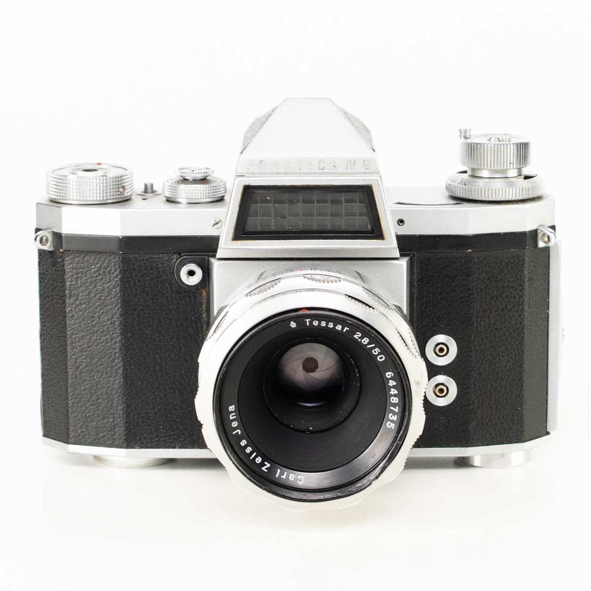 Praktica IV B Camera | Tessar 50mm f2.8 lens | M42 | White | G.D.R
