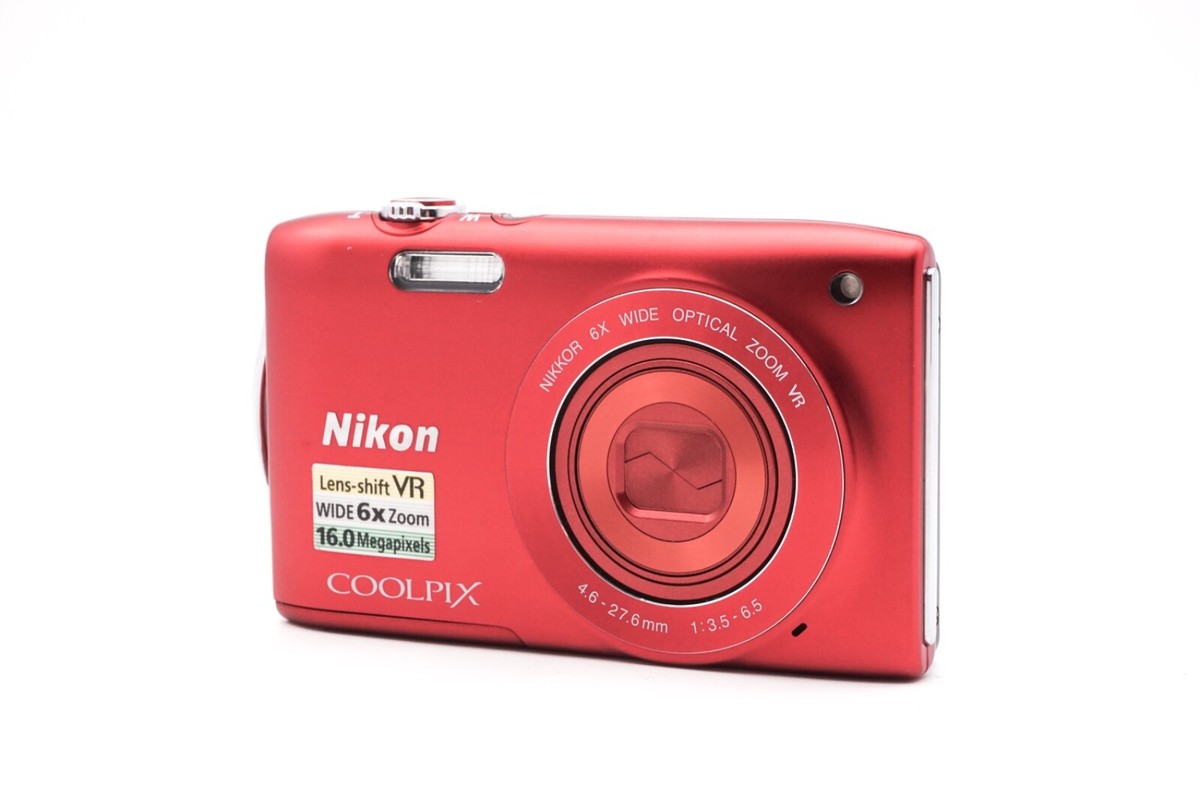 Nikon COOLPIX S3300 RED 6x Zoom 16.0MP Digital Camera NIKKOR Glass